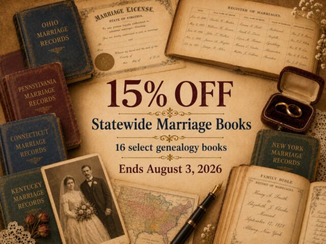 Sale on statewide marriage books
