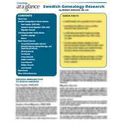 Genealogy at a Glance: Swedish Genealogy Research