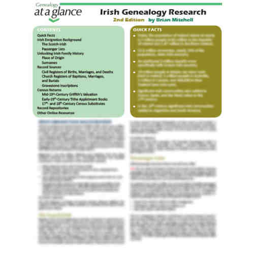 Genealogy at a Glance: Irish Genealogy Research. 2nd Edition