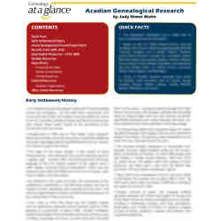 Genealogy at a Glance: Acadian Genealogy Research