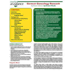 Genealogy at a Glance: German Genealogy Research. Updated Edition
