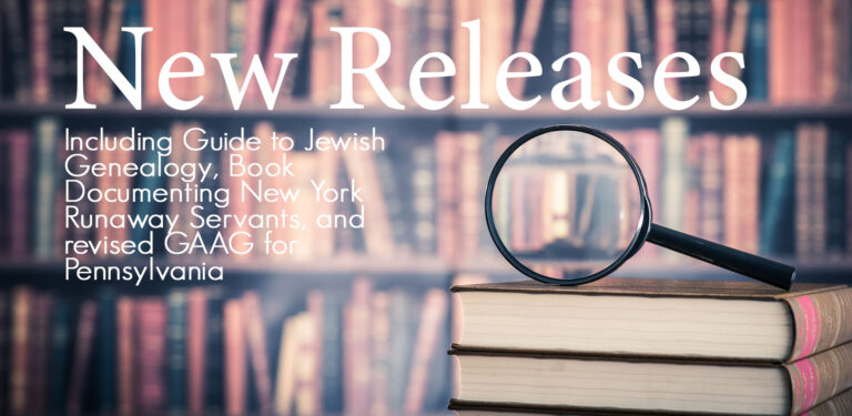 New Genealogy Books
