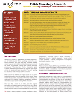GENEALOGY AT A GLANCE: POLISH GENEALOGY