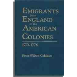 Emigrants from England to the American Colonies, 1773-1776
