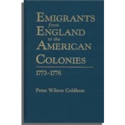 Emigrants from England to the American Colonies, 1773-1776