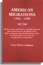 American Migrations 1765-1799