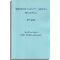 Frederick County, Virginia, Marriages 1771-1825