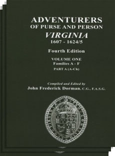 Adventurers of Purse and Person Virginia 1607-1624/5. Fourth Edition