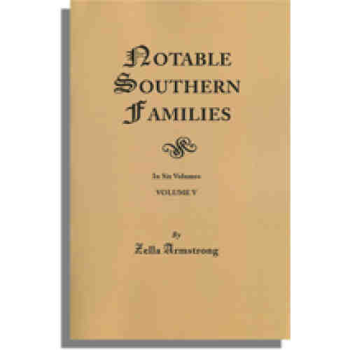 Notable Southern Families, Volume V