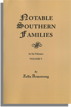 Notable Southern Families, Volume V
