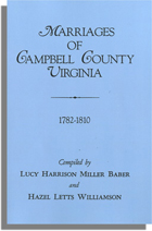 Marriages of Campbell County, Virginia, 1782-1810