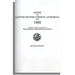 Index to United States Census of Georgia for 1820