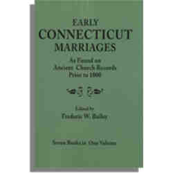 Early Connecticut Marriages