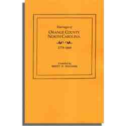 Marriages of Orange County, North Carolina, 1779-1868