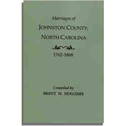 Marriages of Johnston County, North Carolina, 1762-1868