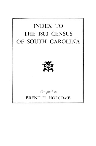 Index to the 1800 Census of South Carolina