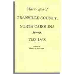 Marriages of Granville County, North Carolina, 1753-1868