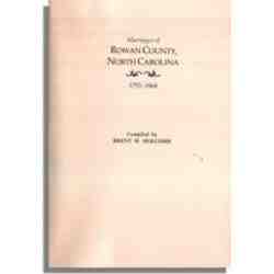 Marriages of Rowan County, North Carolina, 1753-1868
