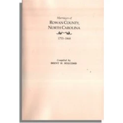 Marriages of Rowan County, North Carolina, 1753-1868