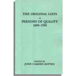 The Original Lists of Persons of Quality