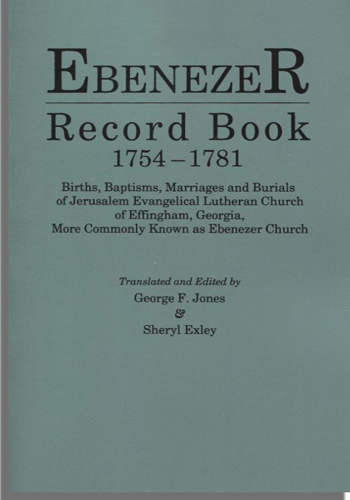 Ebenezer Record Book, 1754-1781