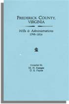 Frederick County, Virginia, Wills & Administrations, 1795-1816