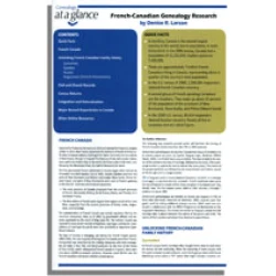 Genealogy at a Glance: French-Canadian Genealogy Research