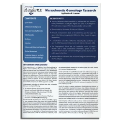 Genealogy at a Glance: Massachusetts Genealogy Research