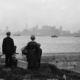 Immigrant Family Viewing New York City from Ellis Island