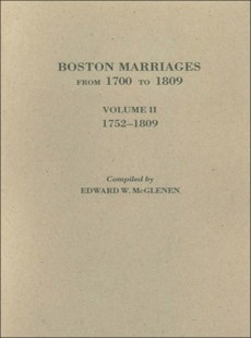 Boston Marriages from 1700 to 1809