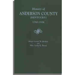 A History of Anderson County [Kentucky] 1780-1936