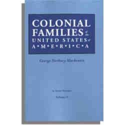 Colonial Families of the United States of America, Volume V