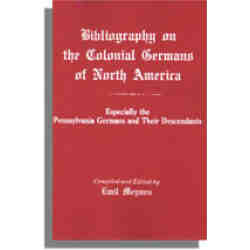 Bibliography on the Colonial Germans of North America
