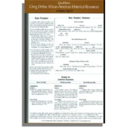 QuickSheet: Citing Online African-American Historical Resources Evidence! Style