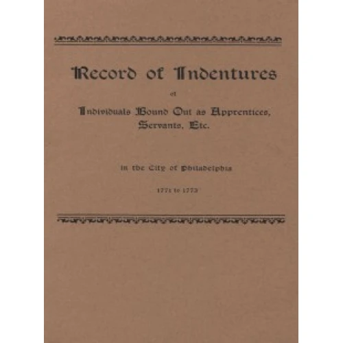 Record of Indentures  [1771-1773]
