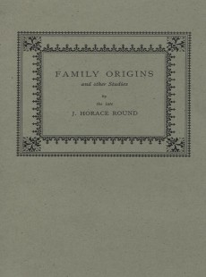 Family Origins and Other Studies