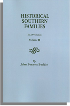 Historical Southern Families. Volume II