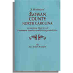 A History of Rowan County, North Carolina