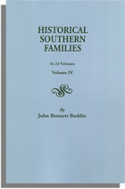 Historical Southern Families. Volume IV