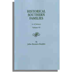 Historical Southern Families. Volume VI