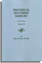 Historical Southern Families. Volume VI