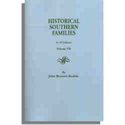 Historical Southern Families. Volume VII