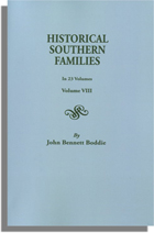 Historical Southern Families. Volume VIII