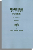 Historical Southern Families. Volume X