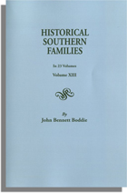 Historical Southern Families. Volume XIII