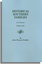 Historical Southern Families. Volume XIV