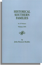 Historical Southern Families. Volume XVI
