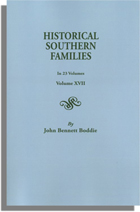 Historical Southern Families. Volume XVII