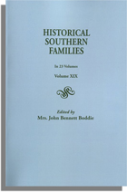 Historical Southern Families. Volume XIX