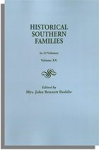 Historical Southern Families. Volume XX